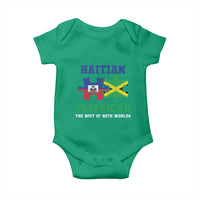 Haitian Jamaican Roots Baby Onesie Haiti Jamaica Combo Puzzle - Wonder Print Shop
