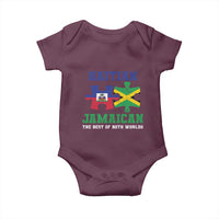 Haitian Jamaican Roots Baby Onesie Haiti Jamaica Combo Puzzle - Wonder Print Shop