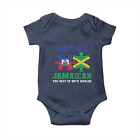 Haitian Jamaican Roots Baby Onesie Haiti Jamaica Combo Puzzle - Wonder Print Shop