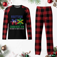 Haitian Jamaican Roots Plaid Pajama Set Haiti Jamaica Combo Puzzle - Wonder Print Shop