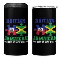 Haitian Jamaican Roots 4 in 1 Can Cooler Tumbler Haiti Jamaica Combo Puzzle - Wonder Print Shop