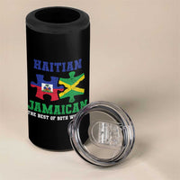 Haitian Jamaican Roots 4 in 1 Can Cooler Tumbler Haiti Jamaica Combo Puzzle - Wonder Print Shop