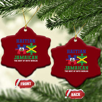 Haitian Jamaican Roots Ceramic Ornament Haiti Jamaica Combo Puzzle - Wonder Print Shop