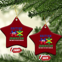 Haitian Jamaican Roots Ceramic Ornament Haiti Jamaica Combo Puzzle - Wonder Print Shop