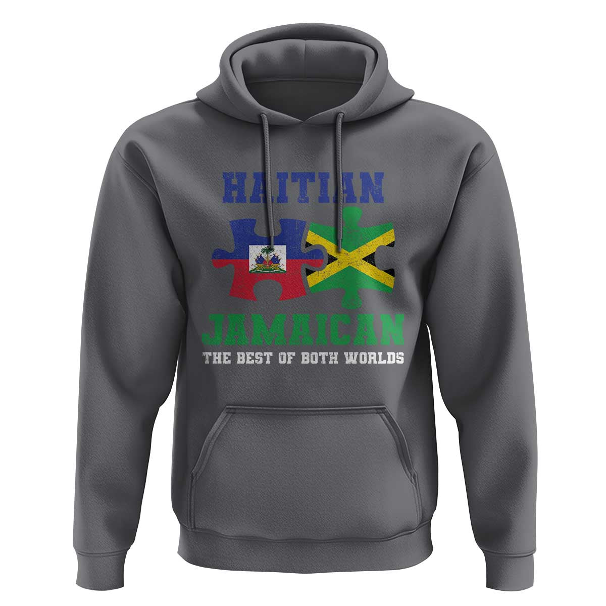 Haitian Jamaican Roots Hoodie Haiti Jamaica Combo Puzzle - Wonder Print Shop