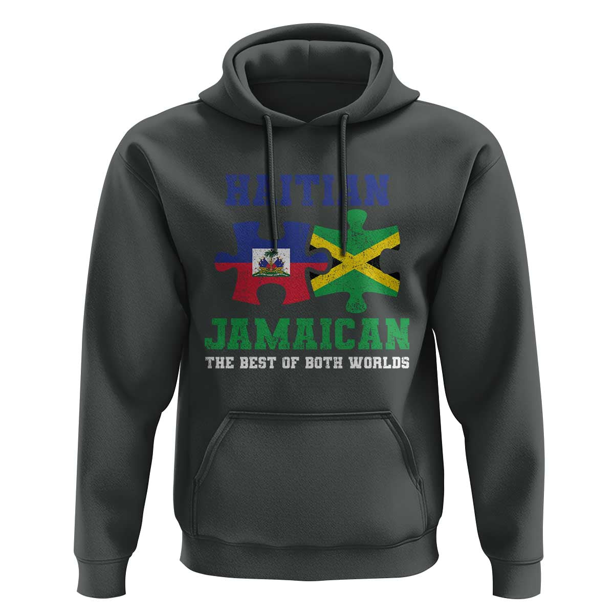 Haitian Jamaican Roots Hoodie Haiti Jamaica Combo Puzzle - Wonder Print Shop