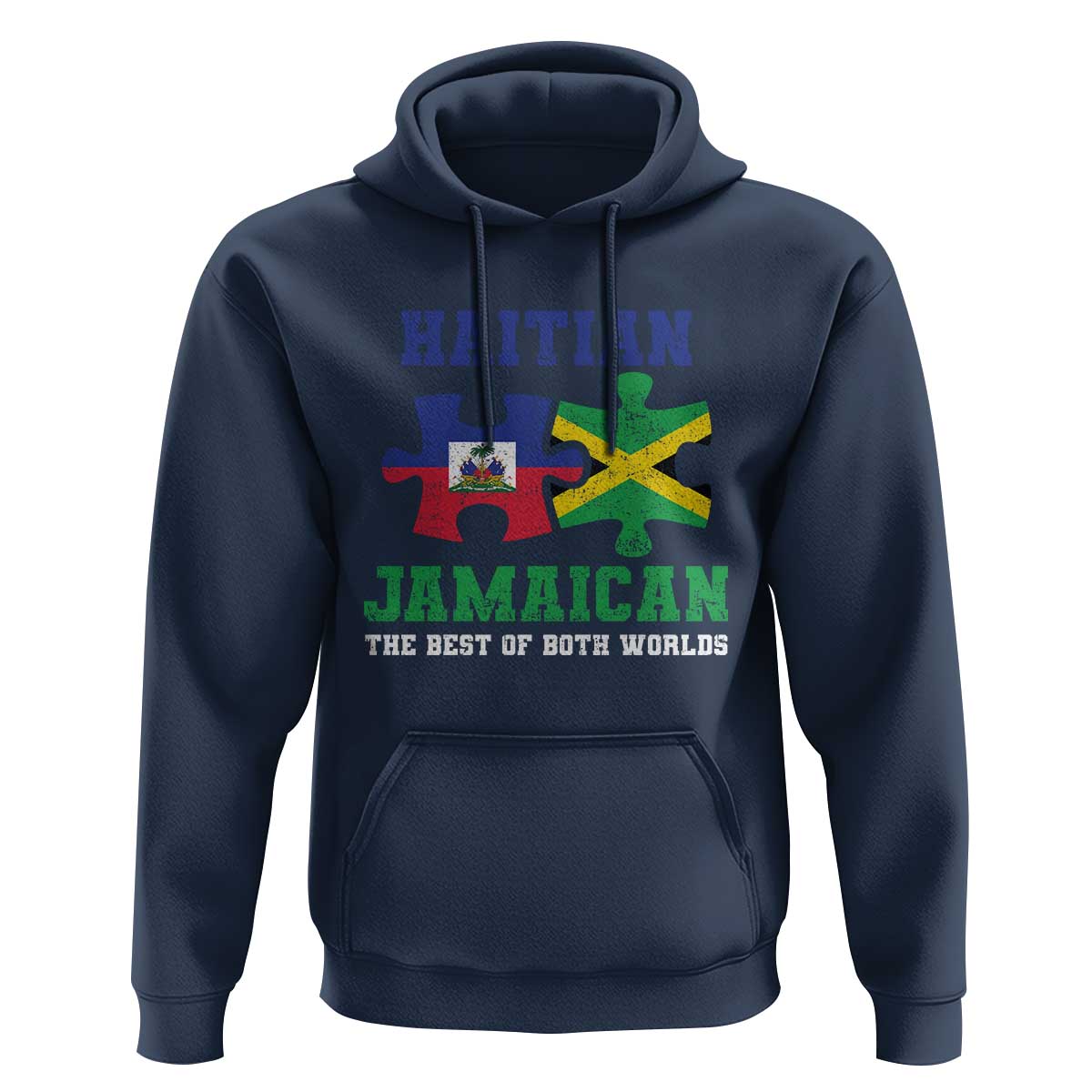 Haitian Jamaican Roots Hoodie Haiti Jamaica Combo Puzzle - Wonder Print Shop