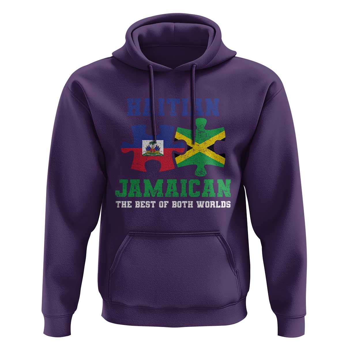 Haitian Jamaican Roots Hoodie Haiti Jamaica Combo Puzzle - Wonder Print Shop