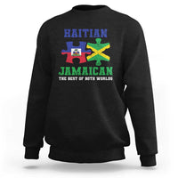 Haitian Jamaican Roots Sweatshirt Haiti Jamaica Combo Puzzle - Wonder Print Shop