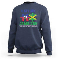 Haitian Jamaican Roots Sweatshirt Haiti Jamaica Combo Puzzle - Wonder Print Shop