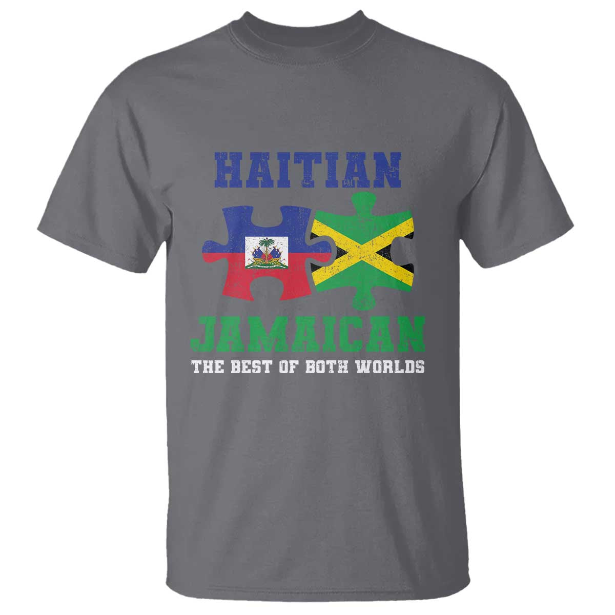 Haitian Jamaican Roots T Shirt Haiti Jamaica Combo Puzzle - Wonder Print Shop
