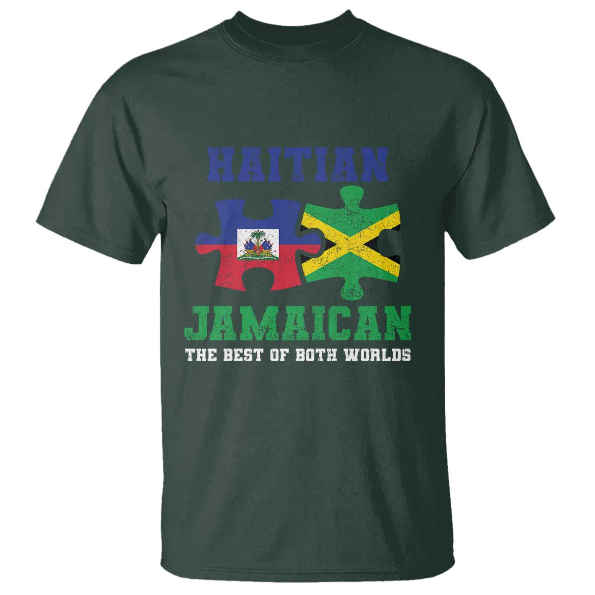 Haitian Jamaican Roots T Shirt Haiti Jamaica Combo Puzzle - Wonder Print Shop