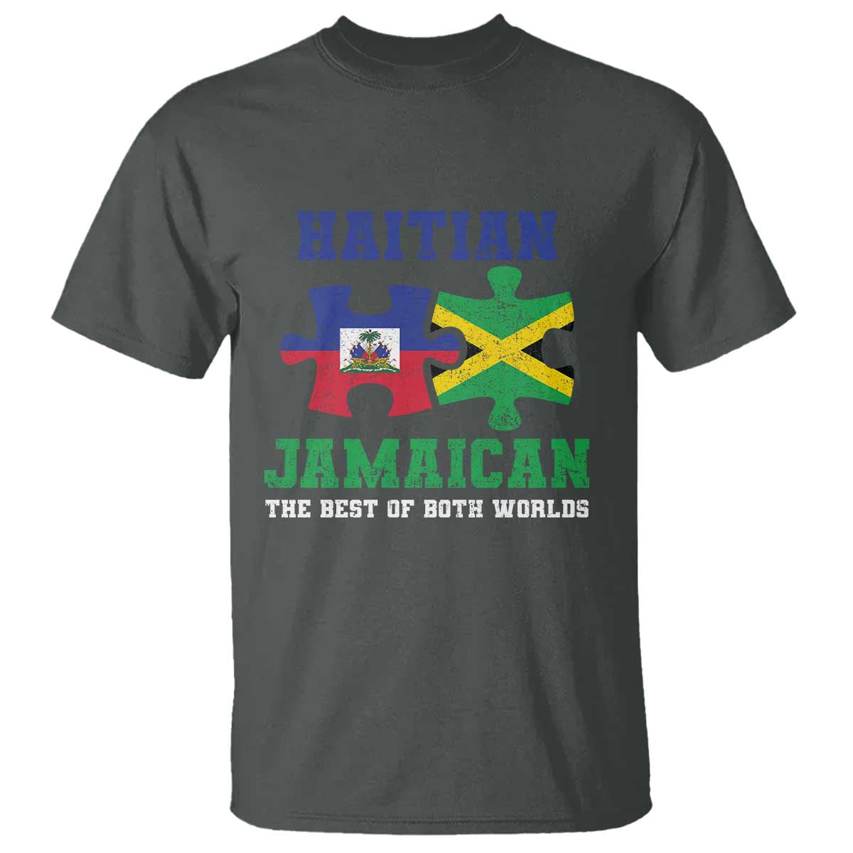 Haitian Jamaican Roots T Shirt Haiti Jamaica Combo Puzzle - Wonder Print Shop