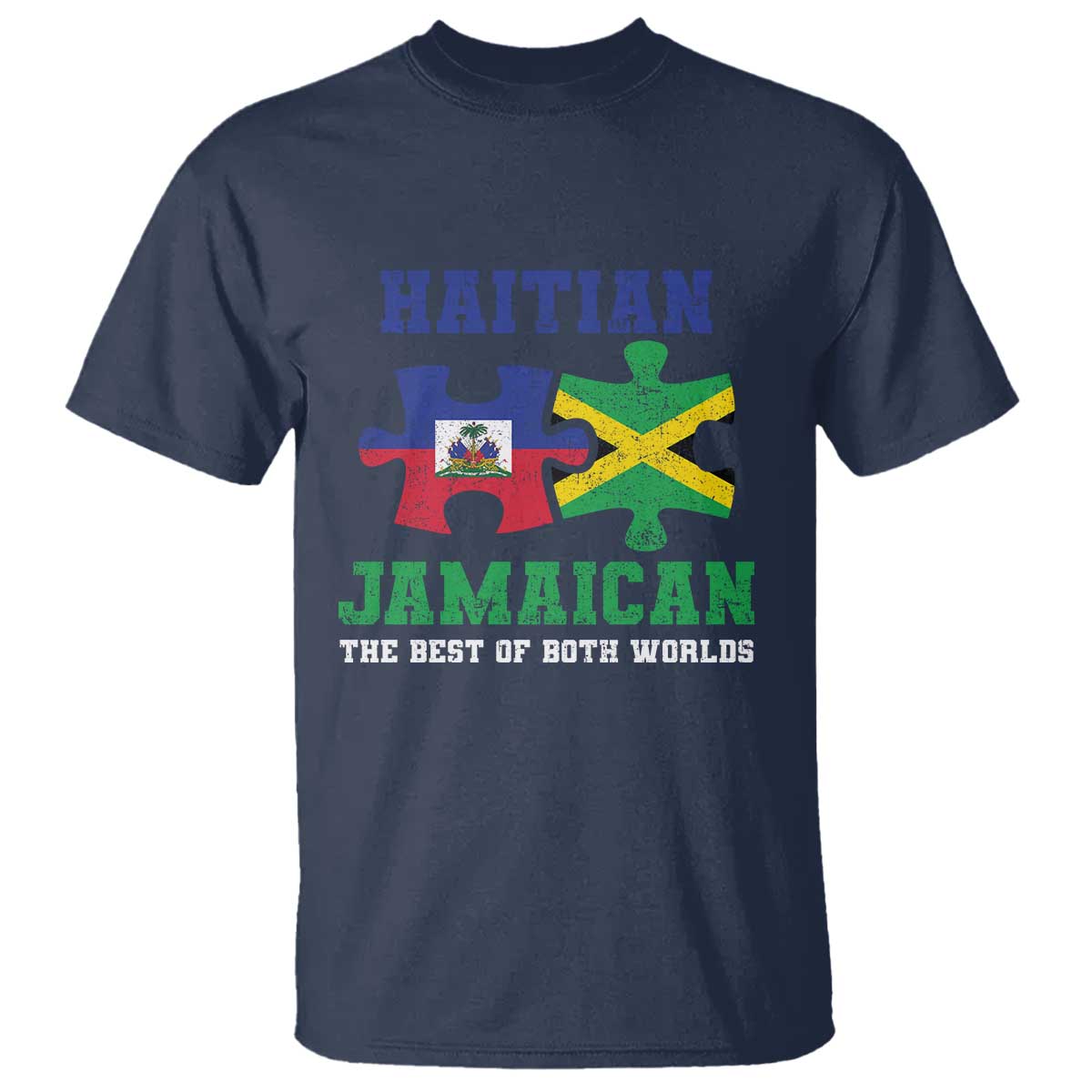 Haitian Jamaican Roots T Shirt Haiti Jamaica Combo Puzzle - Wonder Print Shop