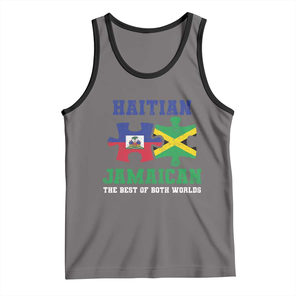 Haitian Jamaican Roots Tank Top Haiti Jamaica Combo Puzzle - Wonder Print Shop
