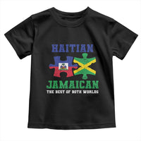 Haitian Jamaican Roots Toddler T Shirt Haiti Jamaica Combo Puzzle - Wonder Print Shop
