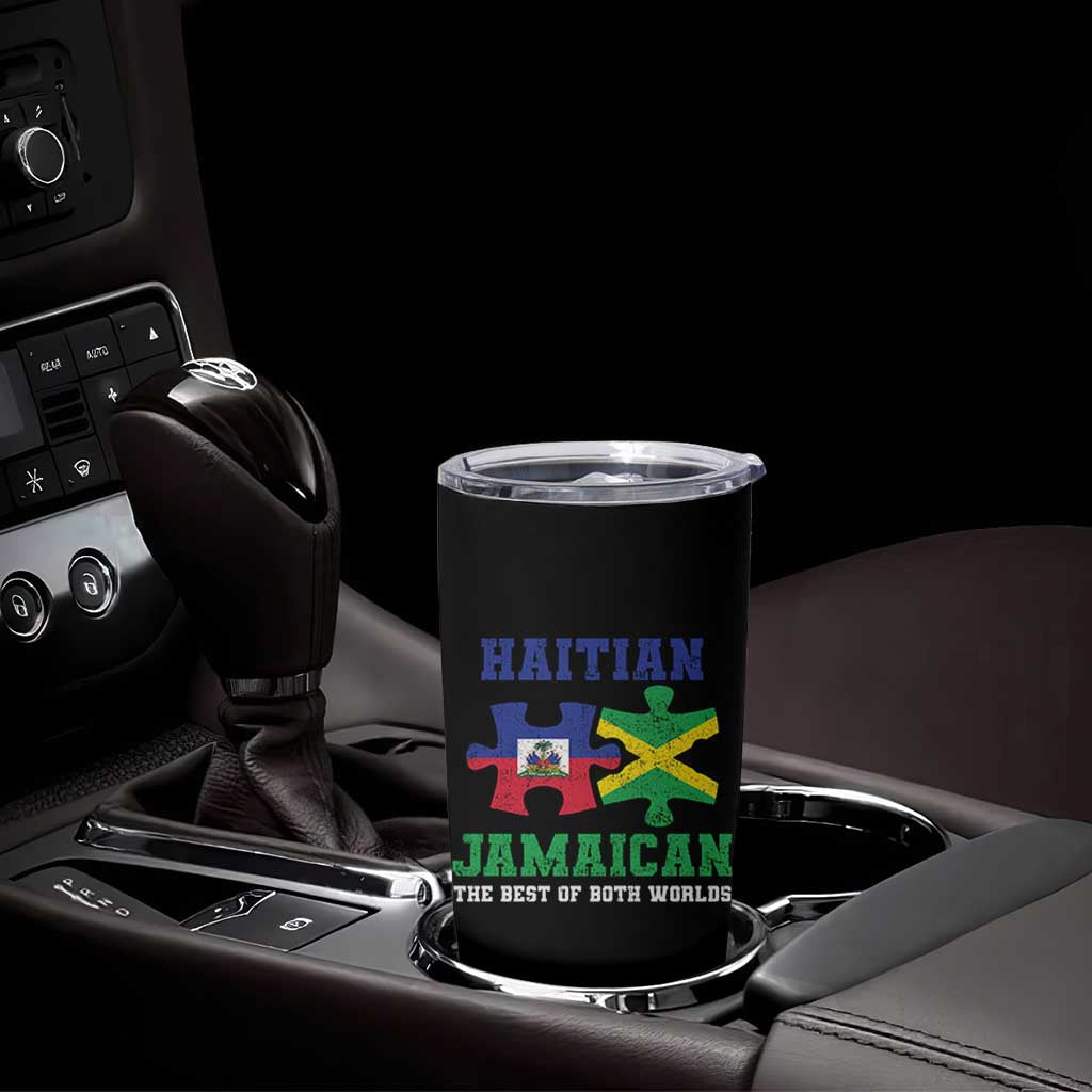 Haitian Jamaican Roots Tumbler Cup Haiti Jamaica Combo Puzzle - Wonder Print Shop