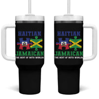 Haitian Jamaican Roots Tumbler With Handle Haiti Jamaica Combo Puzzle - Wonder Print Shop