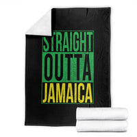 Straight Outta Jamaica Throw Blanket Cool Jamaican Travel Vacation - Wonder Print Shop