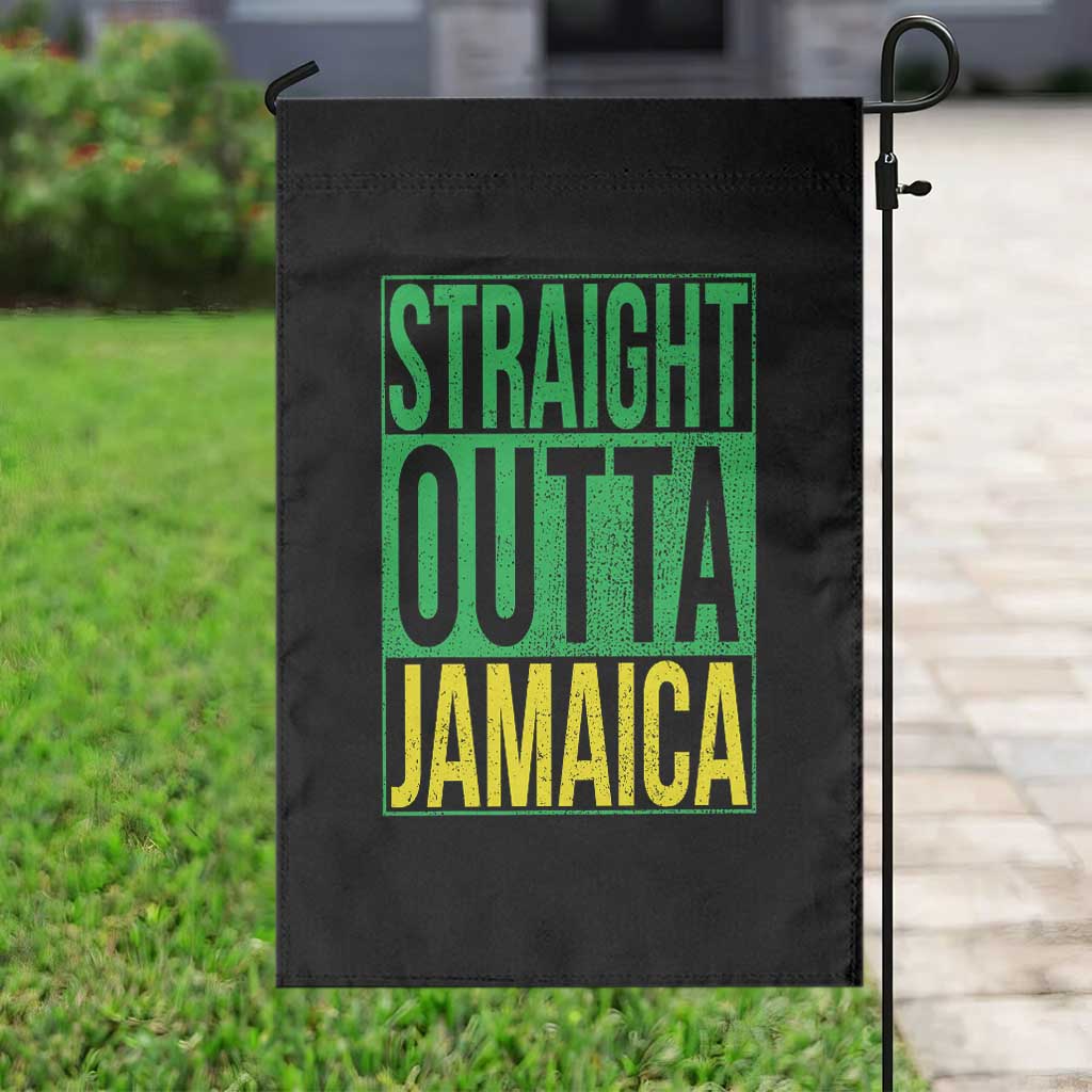 Straight Outta Jamaica Garden Flag Cool Jamaican Travel Vacation - Wonder Print Shop