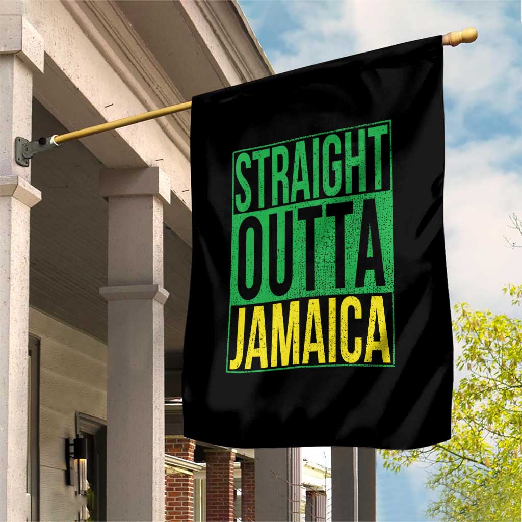 Straight Outta Jamaica Garden Flag Cool Jamaican Travel Vacation - Wonder Print Shop