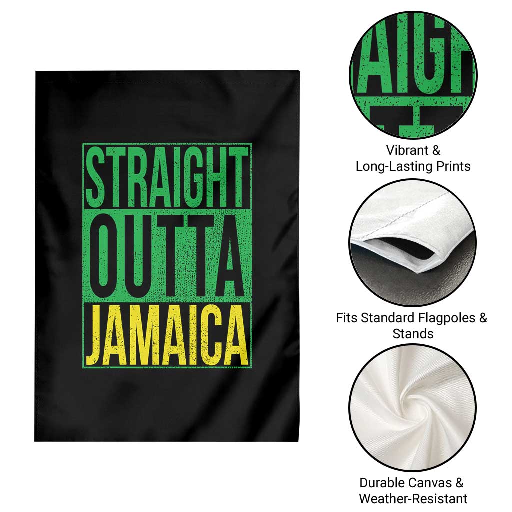 Straight Outta Jamaica Garden Flag Cool Jamaican Travel Vacation - Wonder Print Shop