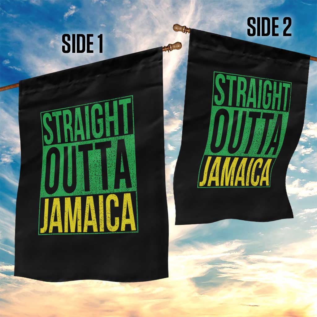 Straight Outta Jamaica Garden Flag Cool Jamaican Travel Vacation - Wonder Print Shop