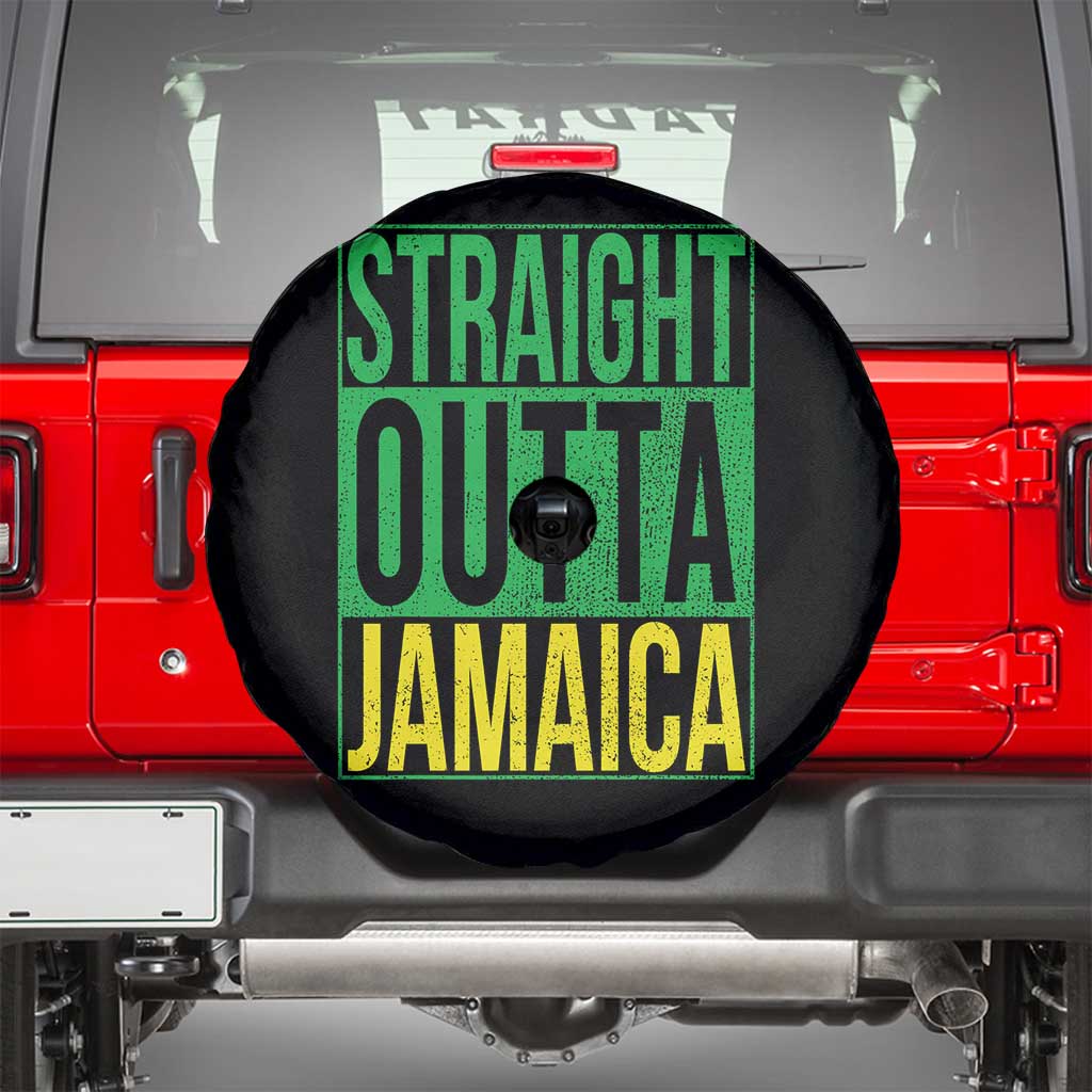 Straight Outta Jamaica Spare Tire Cover Cool Jamaican Travel Vacation - Wonder Print Shop