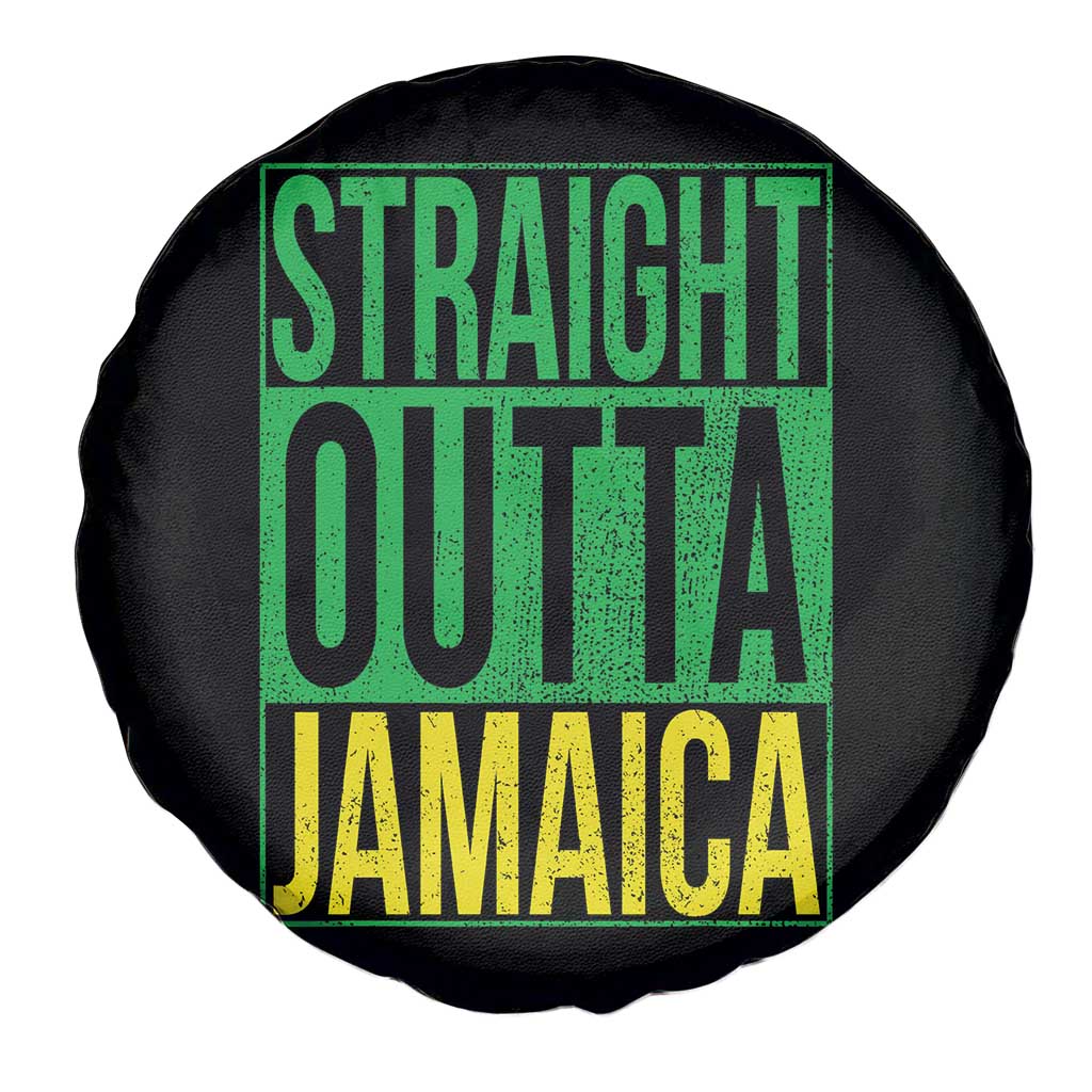 Straight Outta Jamaica Spare Tire Cover Cool Jamaican Travel Vacation - Wonder Print Shop