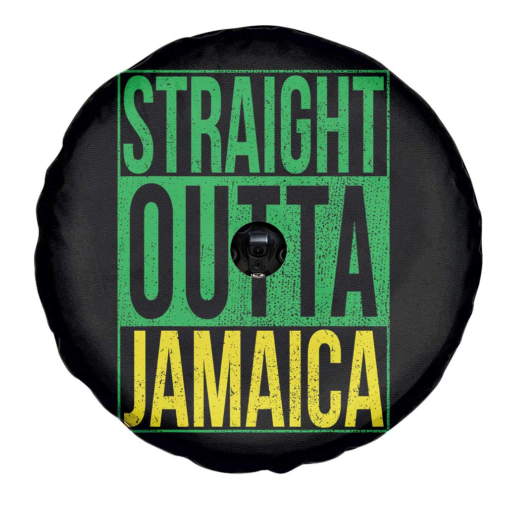 Straight Outta Jamaica Spare Tire Cover Cool Jamaican Travel Vacation - Wonder Print Shop