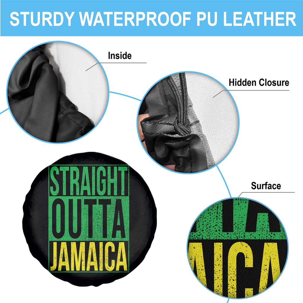 Straight Outta Jamaica Spare Tire Cover Cool Jamaican Travel Vacation - Wonder Print Shop