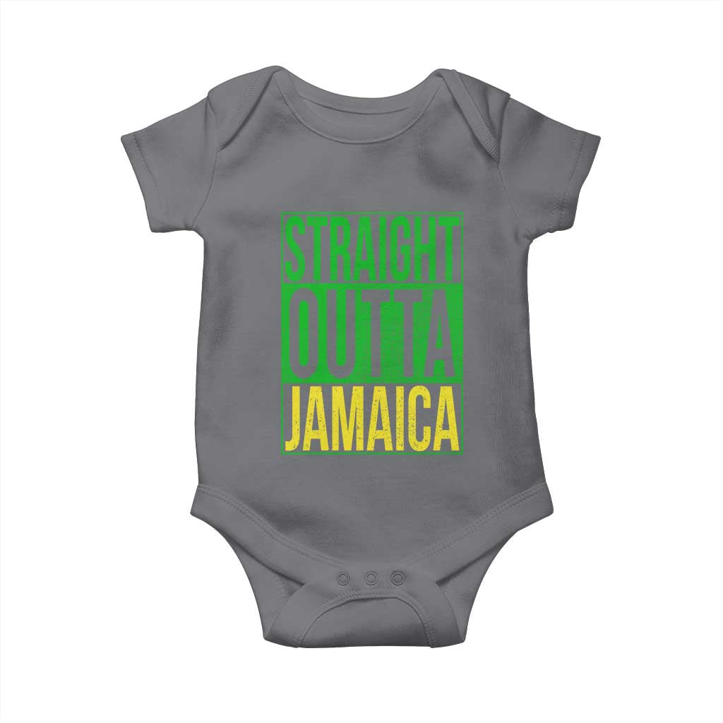 Straight Outta Jamaica Baby Onesie Cool Jamaican Travel Vacation - Wonder Print Shop