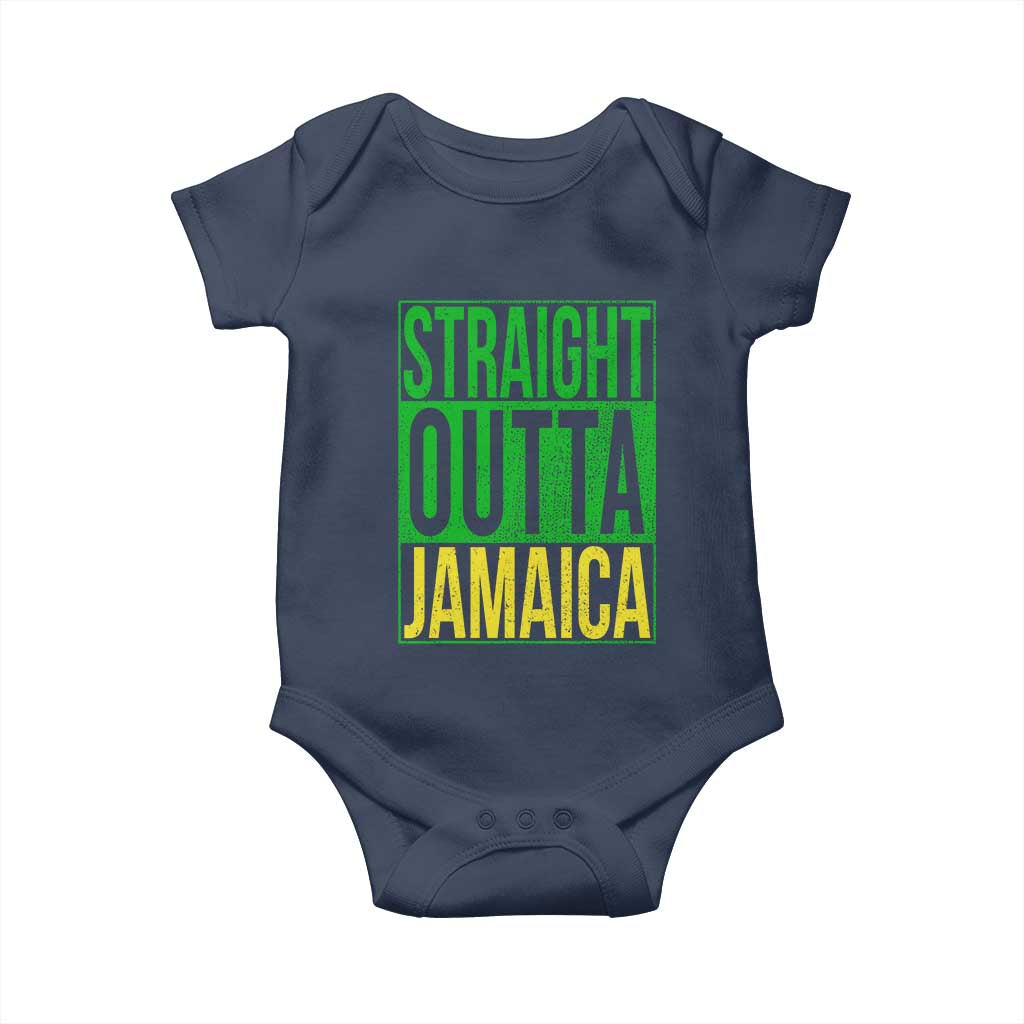 Straight Outta Jamaica Baby Onesie Cool Jamaican Travel Vacation - Wonder Print Shop