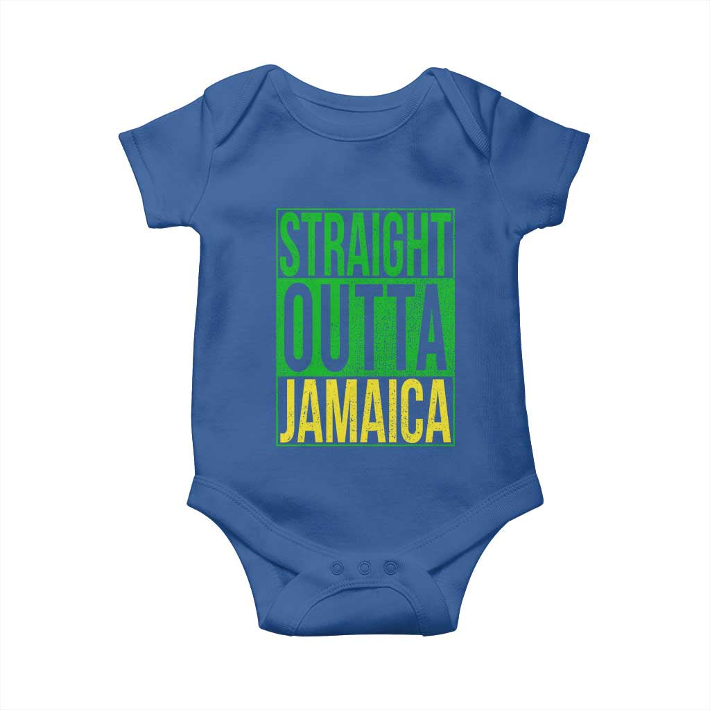 Straight Outta Jamaica Baby Onesie Cool Jamaican Travel Vacation - Wonder Print Shop