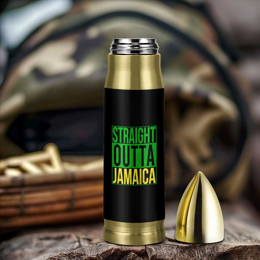 Straight Outta Jamaica Bullet Tumbler Cool Jamaican Travel Vacation - Wonder Print Shop