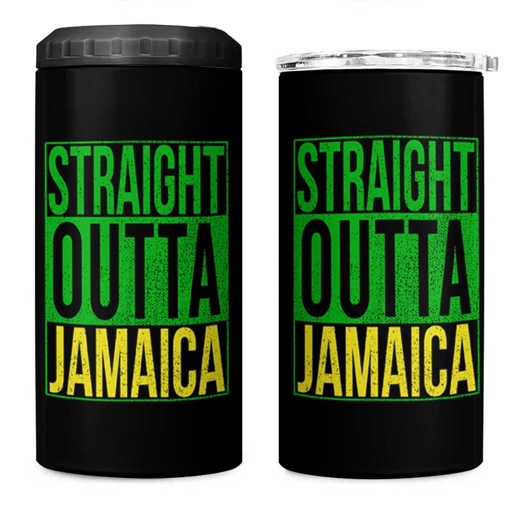 Straight Outta Jamaica 4 in 1 Can Cooler Tumbler Cool Jamaican Travel Vacation - Wonder Print Shop