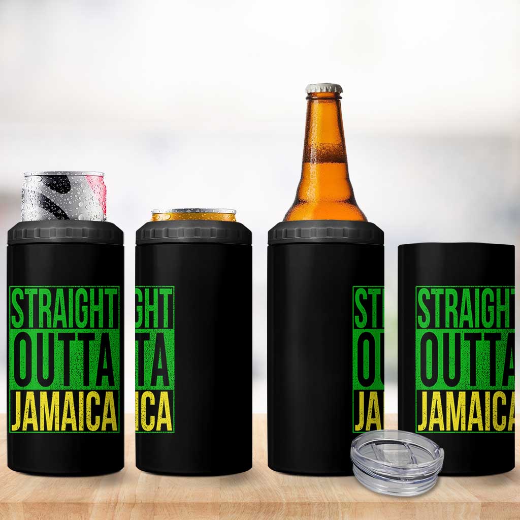 Straight Outta Jamaica 4 in 1 Can Cooler Tumbler Cool Jamaican Travel Vacation - Wonder Print Shop