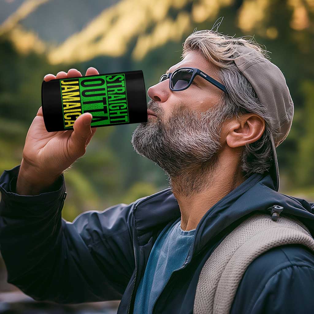 Straight Outta Jamaica 4 in 1 Can Cooler Tumbler Cool Jamaican Travel Vacation - Wonder Print Shop