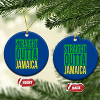 Straight Outta Jamaica Ceramic Ornament Cool Jamaican Travel Vacation - Wonder Print Shop