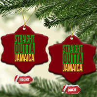 Straight Outta Jamaica Ceramic Ornament Cool Jamaican Travel Vacation - Wonder Print Shop