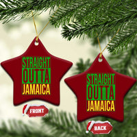 Straight Outta Jamaica Ceramic Ornament Cool Jamaican Travel Vacation - Wonder Print Shop