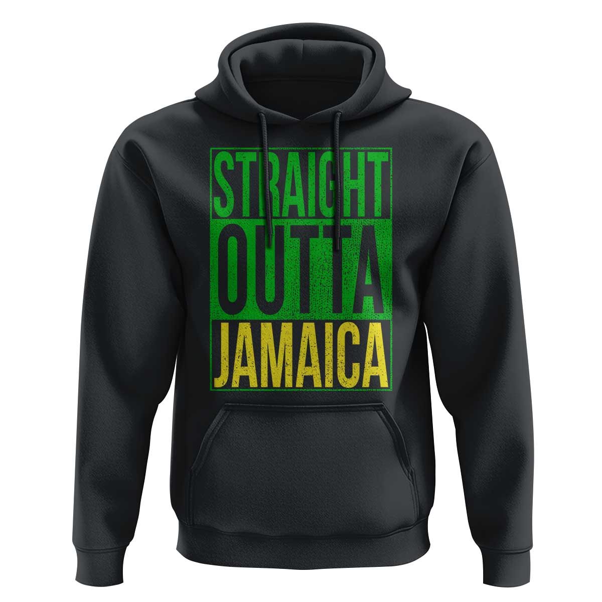 Straight Outta Jamaica Hoodie Cool Jamaican Travel Vacation - Wonder Print Shop