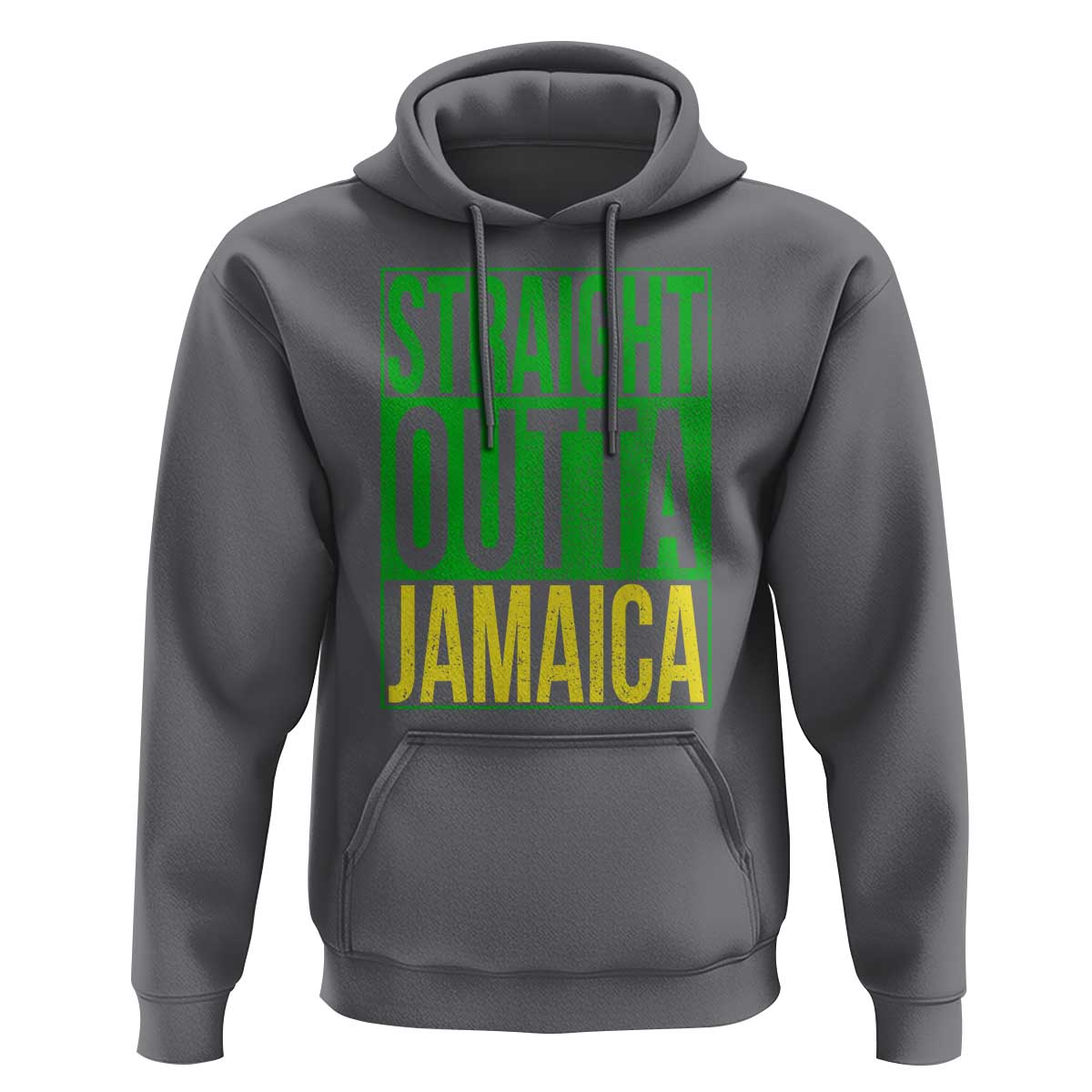 Straight Outta Jamaica Hoodie Cool Jamaican Travel Vacation - Wonder Print Shop