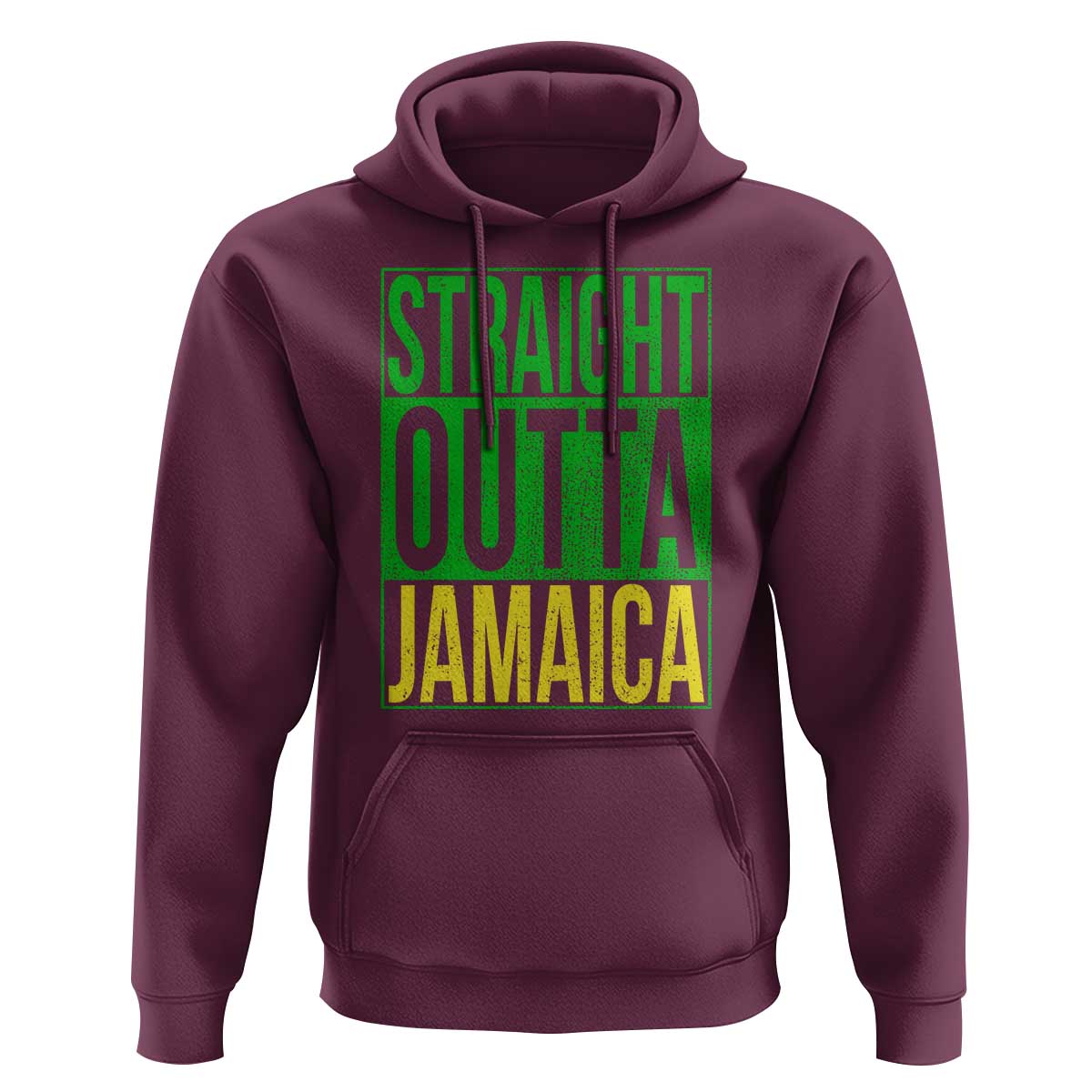 Straight Outta Jamaica Hoodie Cool Jamaican Travel Vacation - Wonder Print Shop
