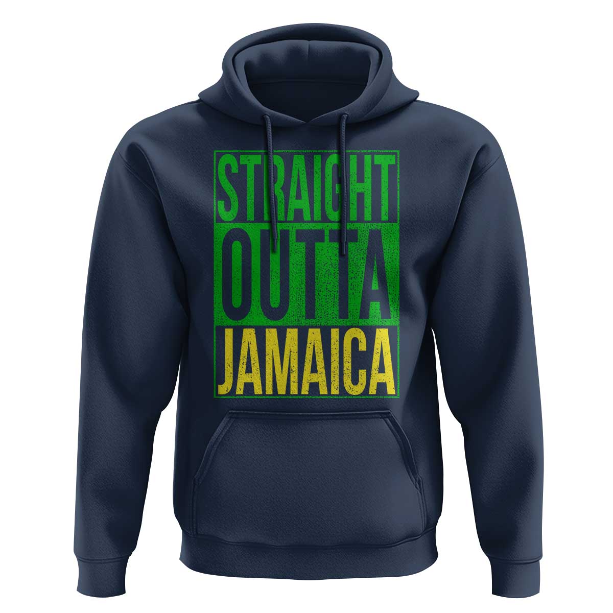 Straight Outta Jamaica Hoodie Cool Jamaican Travel Vacation - Wonder Print Shop