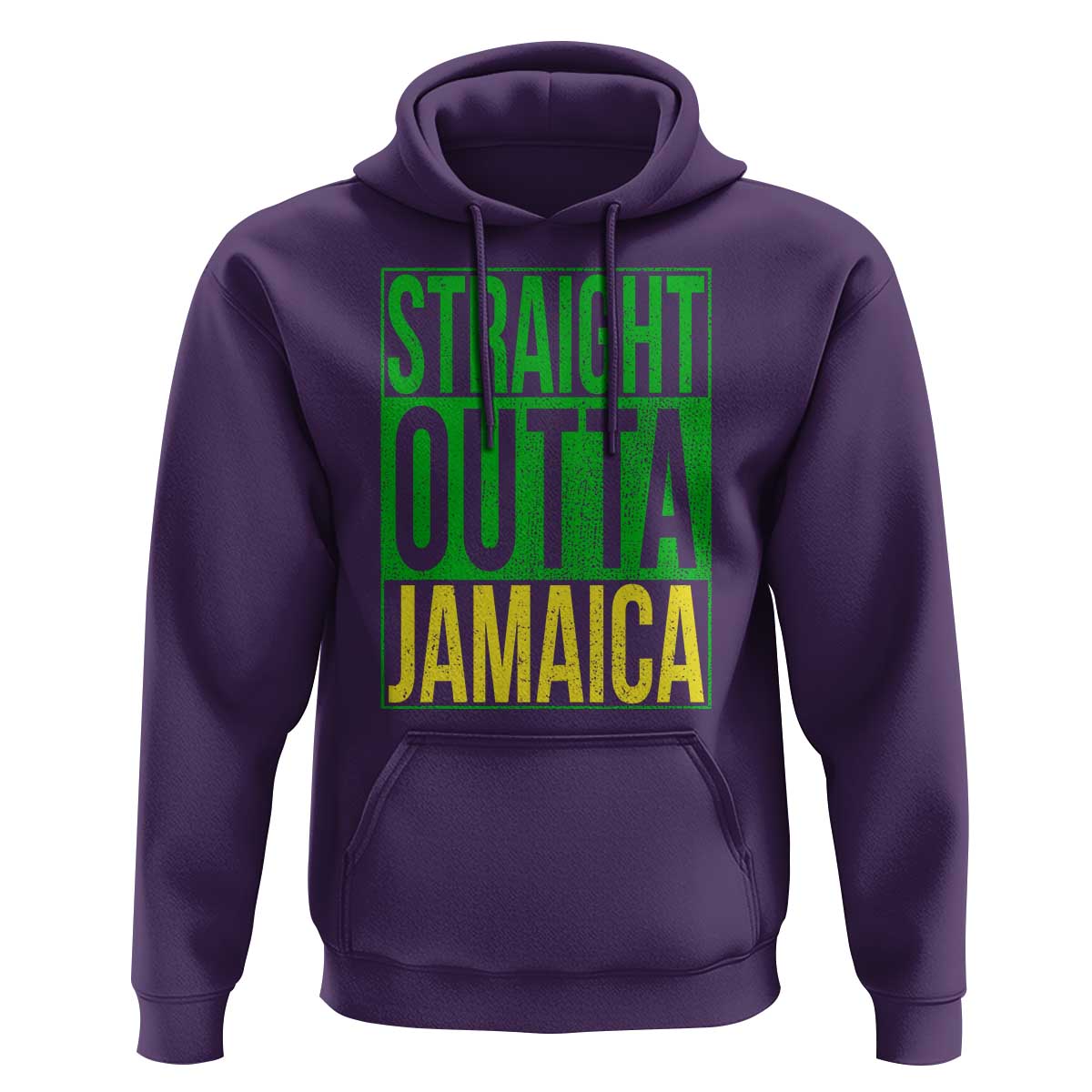 Straight Outta Jamaica Hoodie Cool Jamaican Travel Vacation - Wonder Print Shop