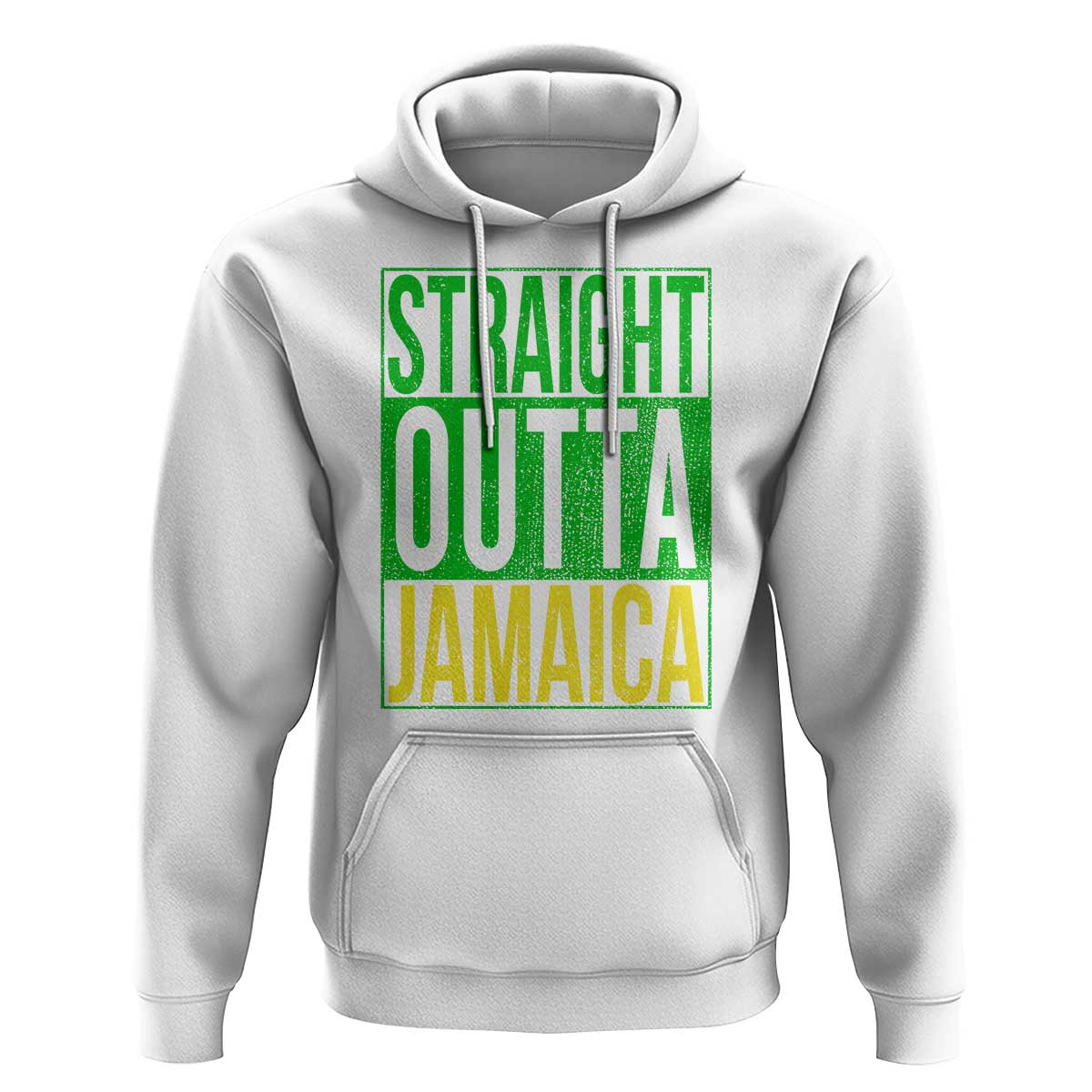 Straight Outta Jamaica Hoodie Cool Jamaican Travel Vacation - Wonder Print Shop