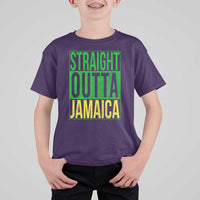 Straight Outta Jamaica T Shirt For Kid Cool Jamaican Travel Vacation - Wonder Print Shop