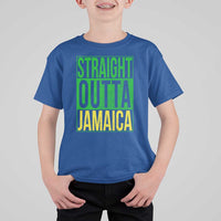Straight Outta Jamaica T Shirt For Kid Cool Jamaican Travel Vacation - Wonder Print Shop