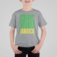 Straight Outta Jamaica T Shirt For Kid Cool Jamaican Travel Vacation - Wonder Print Shop